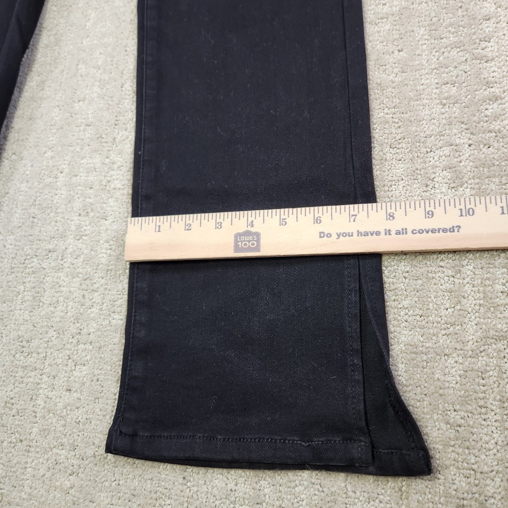 Judy Blue Jeans Women 5 27 Black Denim Straight Leg Hi Rise Stretch Split Hem - Picture 7 of 10